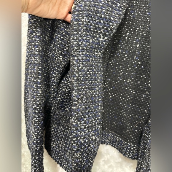 Will Smith Women's Black White & Blue Tweed Jacket - Picture 8 of 12